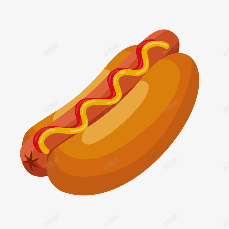 灰色圆弧热狗食物元素矢量图ai免抠素材_新图网 https://ixintu.com 卡通插画 圆弧 灰色 热狗 纹理 美食 质感 食物 矢量图