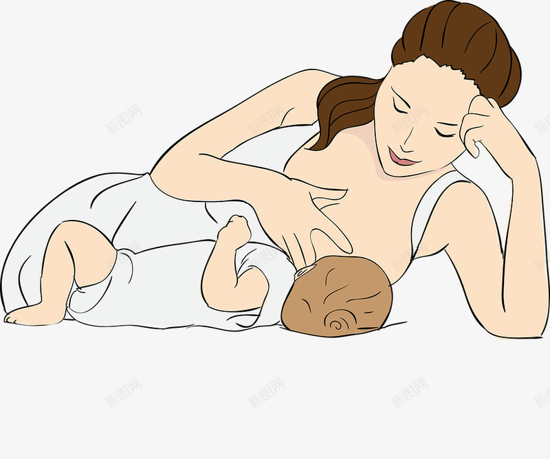 母爱png免抠素材_新图网 https://ixintu.com 伟大的母爱 哺乳 喂奶 妈妈