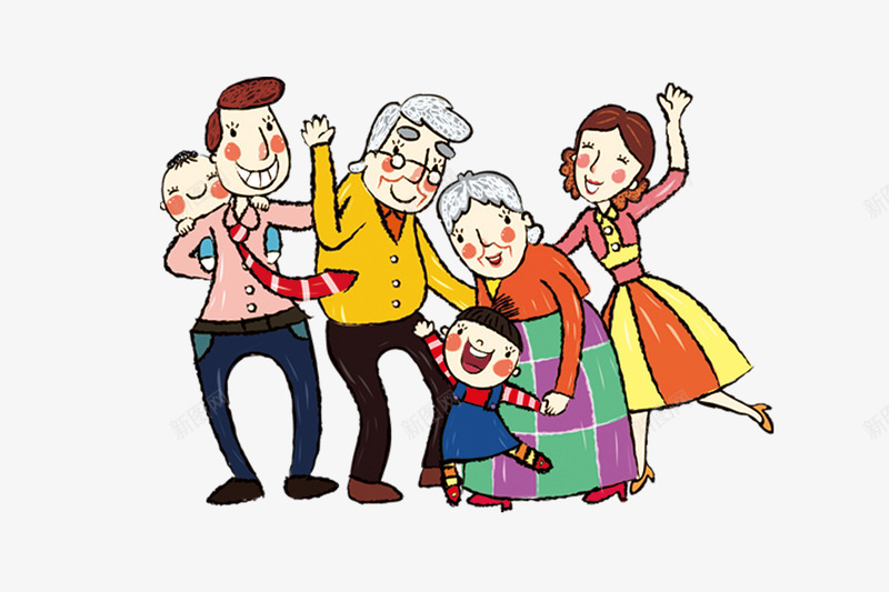 一家人png免抠素材_新图网 https://ixintu.com 一家人 亲爱的爸爸妈妈 卡通 扁平 爷爷奶奶 爸爸妈妈 老夫老妻