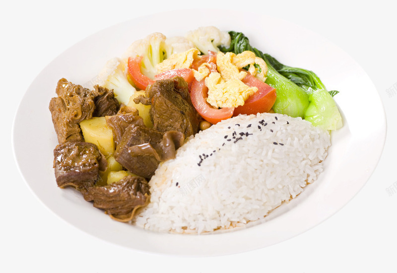 红烧番茄土豆酱汁牛肉饭png免抠素材_新图网 https://ixintu.com 土豆 番茄 米饭 红烧牛肉饭 美食 酱汁牛肉饭 青菜