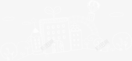 校园粉笔画png免抠素材_新图网 https://ixintu.com 网页手绘边框