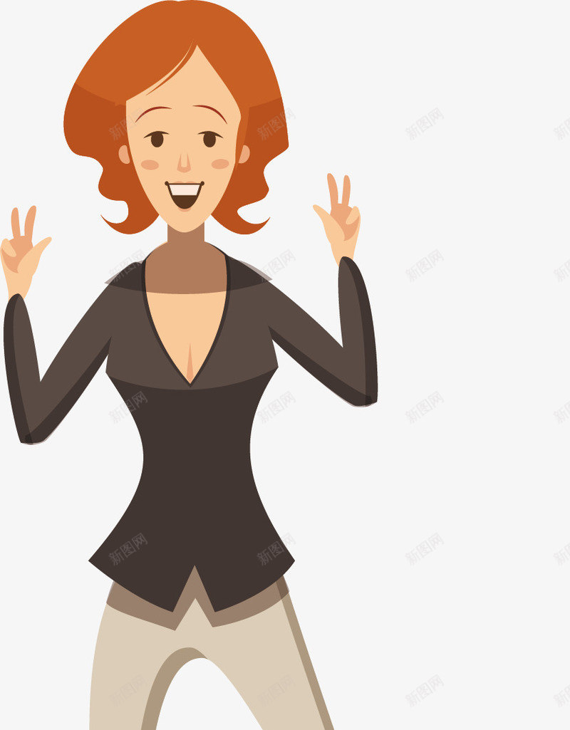 开心女职员png免抠素材_新图网 https://ixintu.com 公务人员 公务人员人物 公务人员卡能 公务人员卡通 公务人员形象 女职员 开心
