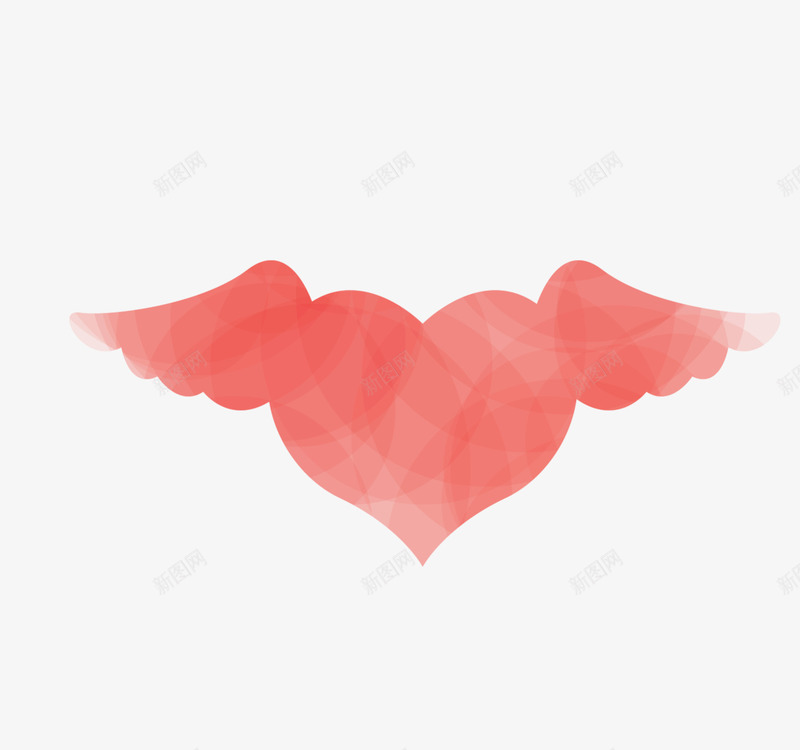 红色水彩翅膀爱心png免抠素材_新图网 https://ixintu.com LOVE 婚庆 心形 情人节 浪漫 爱情 翅膀爱心