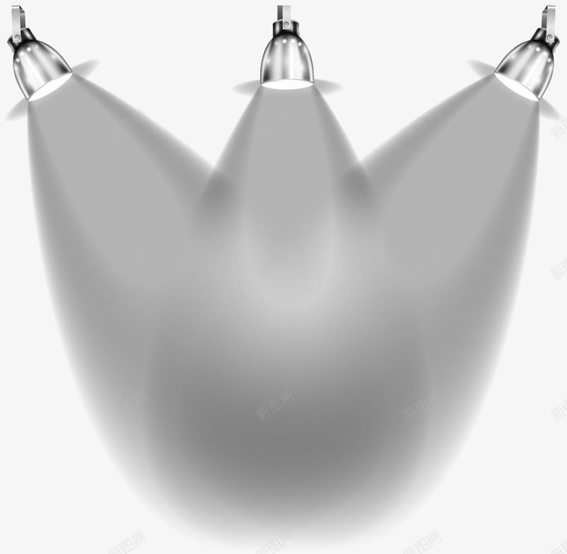 灰色舞台灯png免抠素材_新图网 https://ixintu.com 光芒 光辉 免抠PNG 梦幻 清新 灰色 照明 舞台灯 装饰图案
