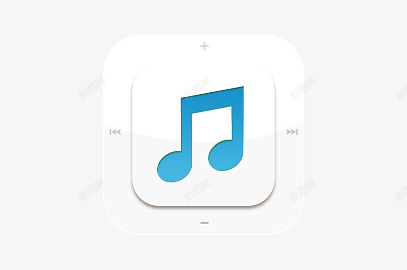 简约现代风格音乐播放器图标png_新图网 https://ixintu.com UI图标设计 循环播放 现代 白色 简洁 音乐播放器