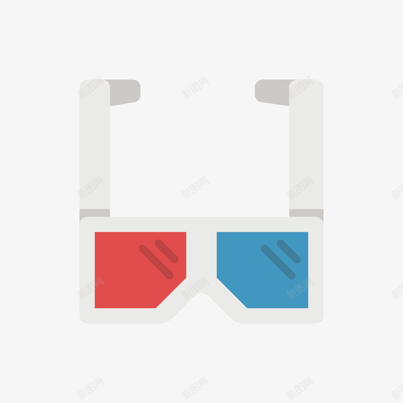 灰色3D眼镜矢量图ai免抠素材_新图网 https://ixintu.com 光泽 彩色 斜纹 电影 视力 质感 镜框 颜色 矢量图