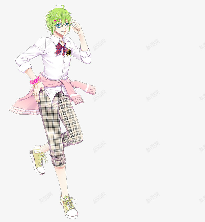 方格校园少年卡通动漫png免抠素材_新图网 https://ixintu.com 卡通 少年 方格 校园