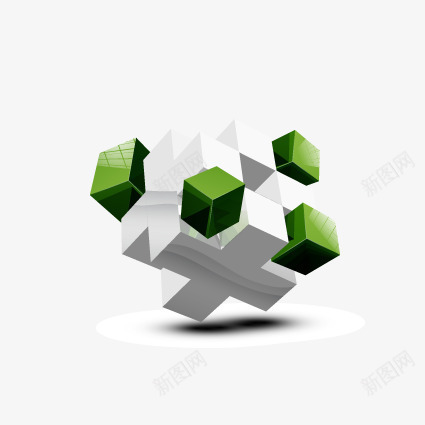 加号图标psd_新图网 https://ixintu.com UI图标 互联网 创意图标 图案 扁平化图标 立体化图标 立体图形 绿色质感图标