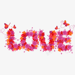 情人节字体LOVE字体高清图片