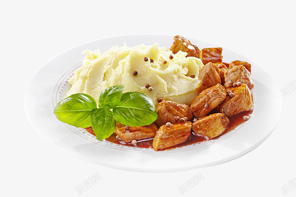 牛肉土豆泥png免抠素材_新图网 https://ixintu.com 佐料 牛肉 美食 薄荷叶 餐饮