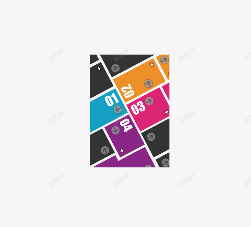 不规则几何体拼图矢量图ai免抠素材_新图网 https://ixintu.com 不规则几何体拼图 拼图 矢量图