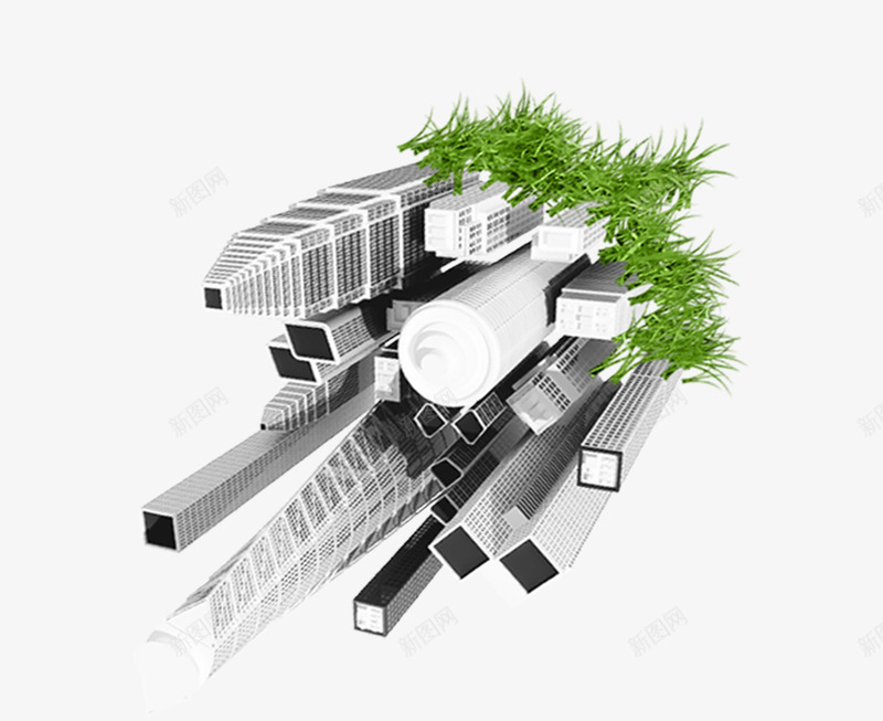3D立体城市建筑png免抠素材_新图网 https://ixintu.com 3D 城市建筑 立体 高楼大厦
