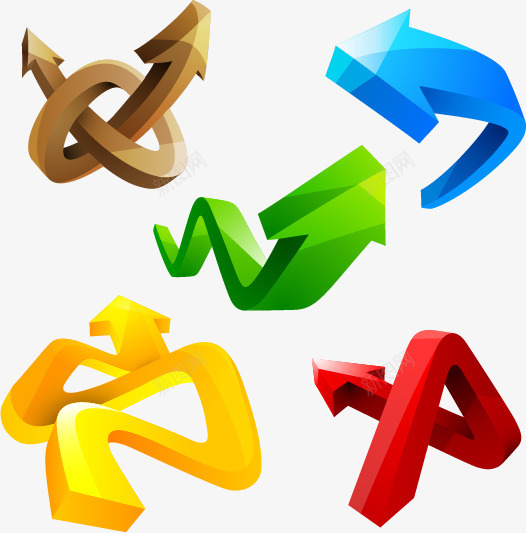 多款立体箭头png免抠素材_新图网 https://ixintu.com 3D箭头 EPS格式 动感箭头 向上 方向 方向3 矢量素材 立体箭头 箭头 转换