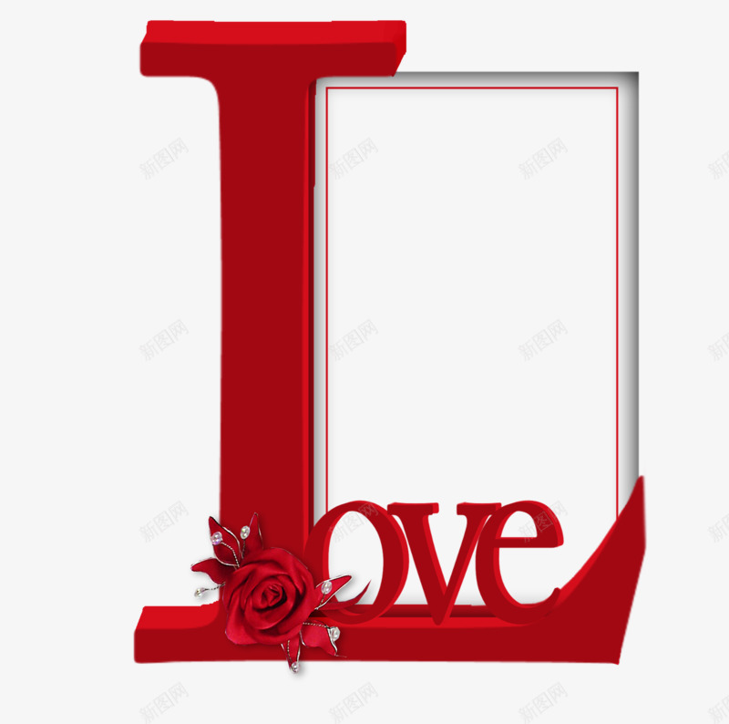 创意love艺术字png免抠素材_新图网 https://ixintu.com love 情人节 红色 艺术字