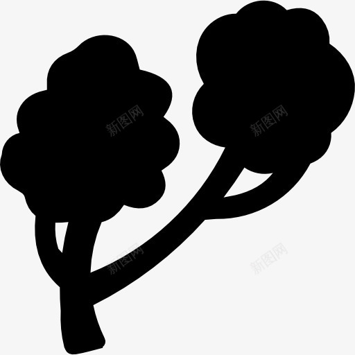 树不规则的轮廓图标png_新图网 https://ixintu.com 不规则 形状 树 自然 轮廓 黑色