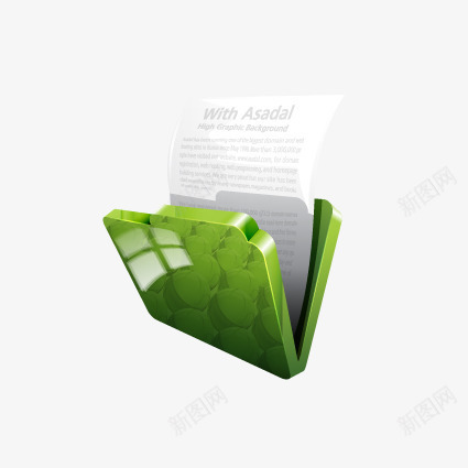 绿色质感文件夹图标png_新图网 https://ixintu.com UI图标 互联网 创意图标 图案 扁平化图标 文件 文件夹 立体化图标 绿色质感图标