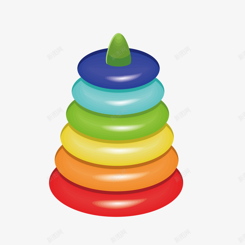 玩具塔矢量图ai免抠素材_新图网 https://ixintu.com 3D 三角形 儿童 小孩子玩具 矢量图