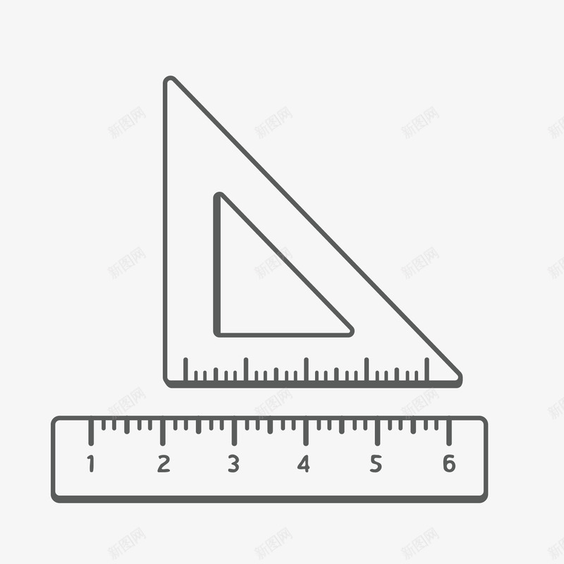 三角尺和直尺png免抠素材_新图网 https://ixintu.com ai 化学 学习 教育 数学 灰色 现代 科学 科技