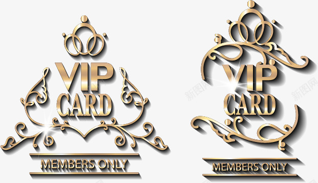 大气花纹VIP贵宾卡png免抠素材_新图网 https://ixintu.com VIP 艺术字 贵宾卡 金色渐变