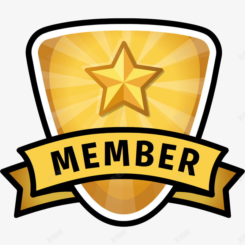 星级会员标志png免抠素材_新图网 https://ixintu.com VIP 会员 会员折扣 星级 标志 海报 盾牌 设计 飘带