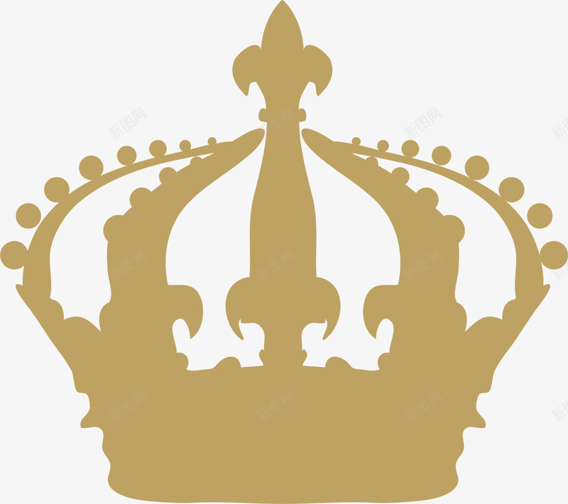 黄色复古皇冠png免抠素材_新图网 https://ixintu.com 大气皇冠 权利 简约皇冠 荣耀 装饰图案 黄色皇冠