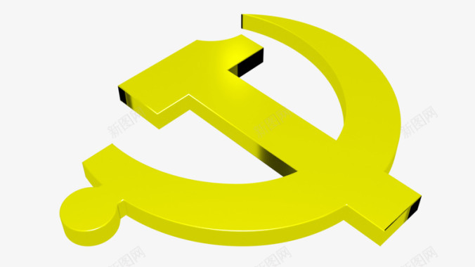 金色3D立体党徽图标图标