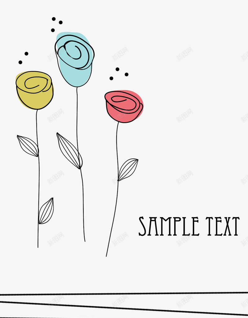 卡通玫瑰花矢量图eps免抠素材_新图网 https://ixintu.com 卡通玫瑰花 玫瑰花 矢量玫瑰花 红色玫瑰花 线稿玫瑰 矢量图