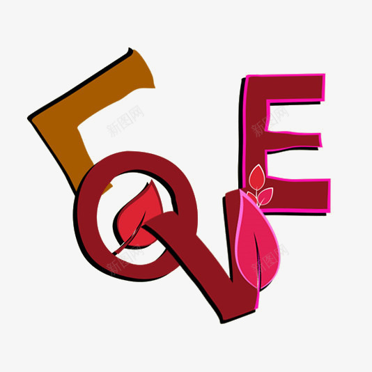 love红色艺术字png免抠素材_新图网 https://ixintu.com love 免费下载 红色 艺术字