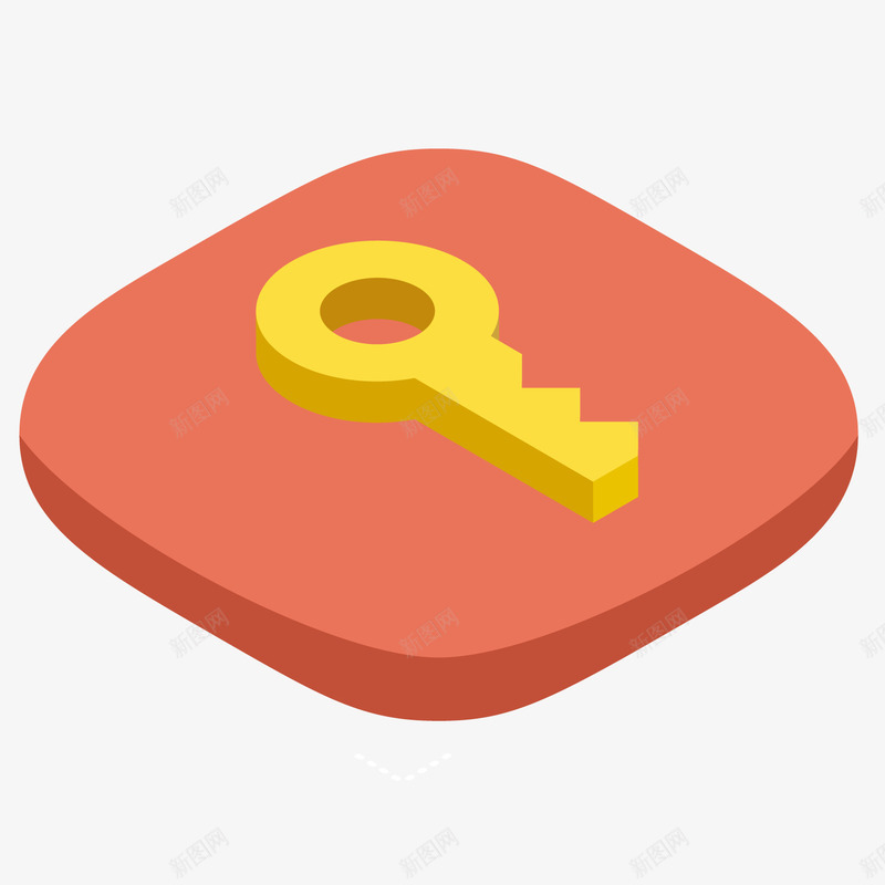 金钥匙图标png_新图网 https://ixintu.com UI图标 扁平化UI 手机图标 游戏UI 界面UI 网页UI 金钥匙