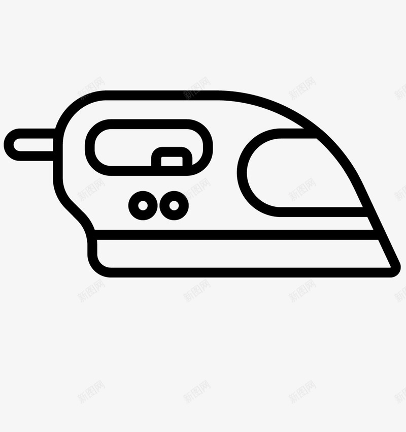 熨斗清洁护理图标png_新图网 https://ixintu.com 可爱 干净 打扫 打理 清扫 清洁 清洁和护理相关UI图标 清理 熨斗 熨衣机 线框