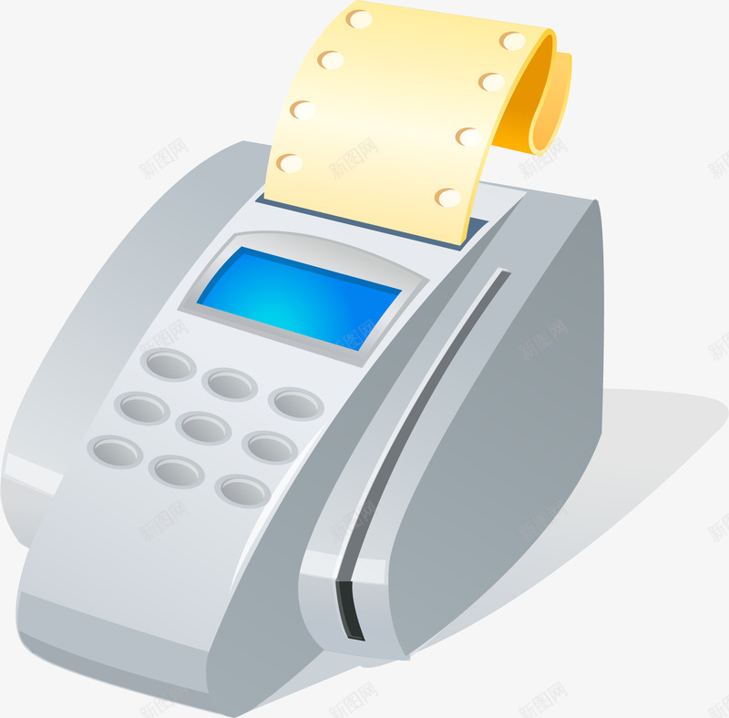 POS机png免抠素材_新图网 https://ixintu.com 3D POS机 扫码 灰色