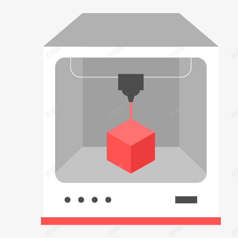 一台手绘的3D打印机矢量图ai免抠素材_新图网 https://ixintu.com 3D 建模 扁平化 手绘 打印机 模型 科技 矢量图