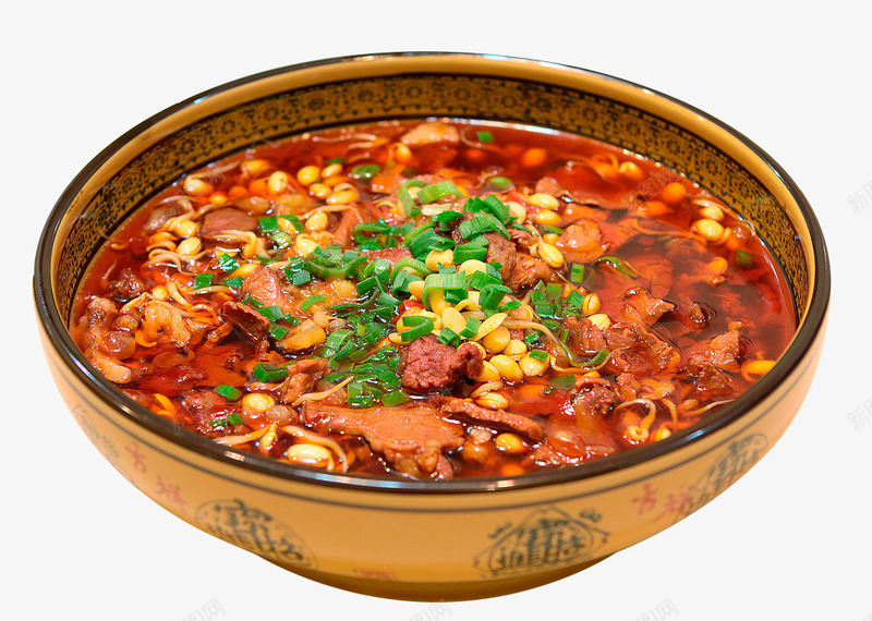 小豆芽煮牛肉png免抠素材_新图网 https://ixintu.com 牛肉 豆芽 辣椒