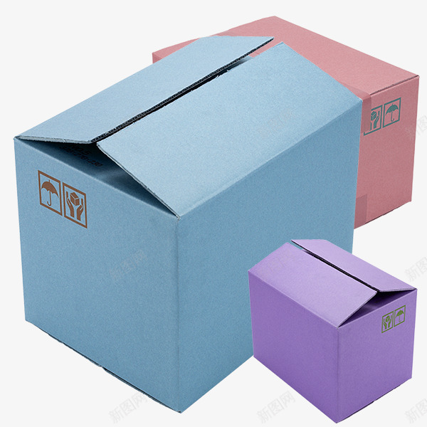 实物半开纸箱png免抠素材_新图网 https://ixintu.com 大箱子 实物纸箱 快递箱 打开的纸箱 紫色纸箱 纸盒 蓝色纸箱