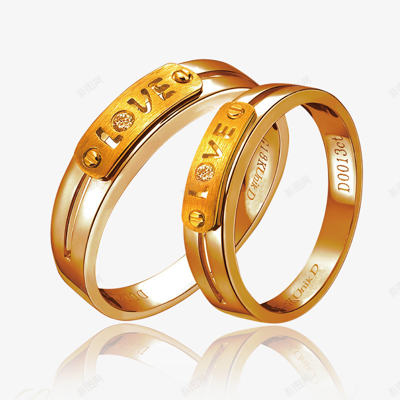 产品实物金色LOVE戒指金戒指png免抠素材_新图网 https://ixintu.com LOVE 产品实物 戒指 金戒指 金色