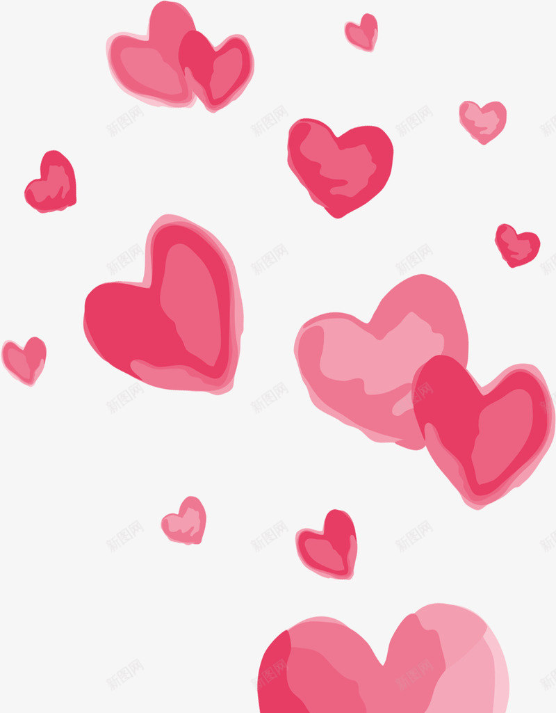 粉色情人节漂浮爱心png免抠素材_新图网 https://ixintu.com LOVE 婚庆 心形 情人节 漂浮爱心 爱情 结婚