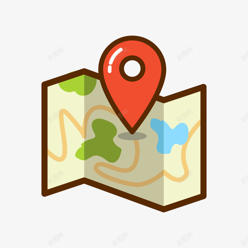 扁平化地图图标png_新图网 https://ixintu.com UI图标 h5图标 地图 扁平化 扁平化UI 游戏UI 界面UI 网页UI