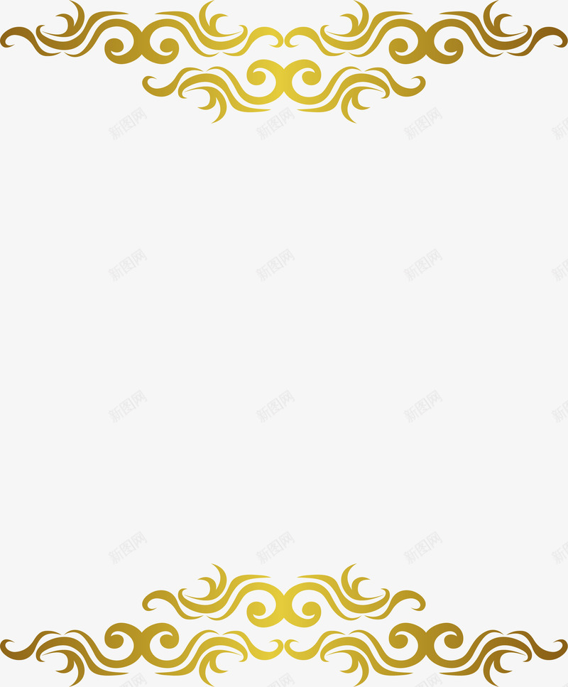 奢华金色花纹png免抠素材_新图网 https://ixintu.com 光晕 古典 大气 奢华 简约 花纹 藤蔓 金色