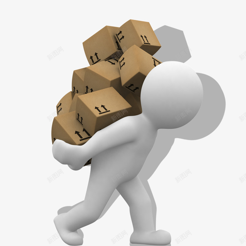 3D小人png免抠素材_新图网 https://ixintu.com 3D 3D小人 互联网 企业文化 团队 搬箱子的小人 电商网购物流流程图 电子商务 科研