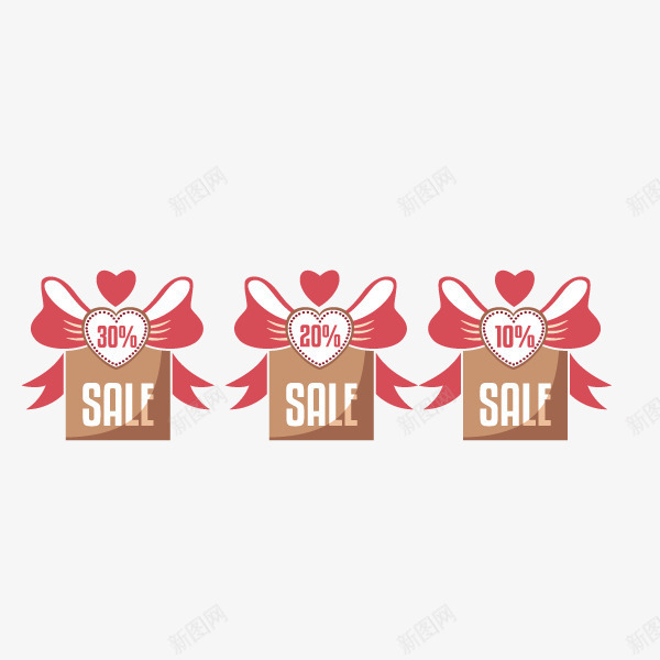 礼包sale礼包蝴蝶结png免抠素材_新图网 https://ixintu.com sale礼包 促销 促销礼包 爱心 蝴蝶结