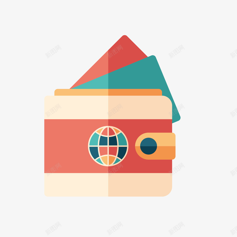 复古UI钱包卡券卡通矢量图ai免抠素材_新图网 https://ixintu.com ui矢量 卡通ui 卡通矢量 复古矢量 矢量卡通 钱包 矢量图