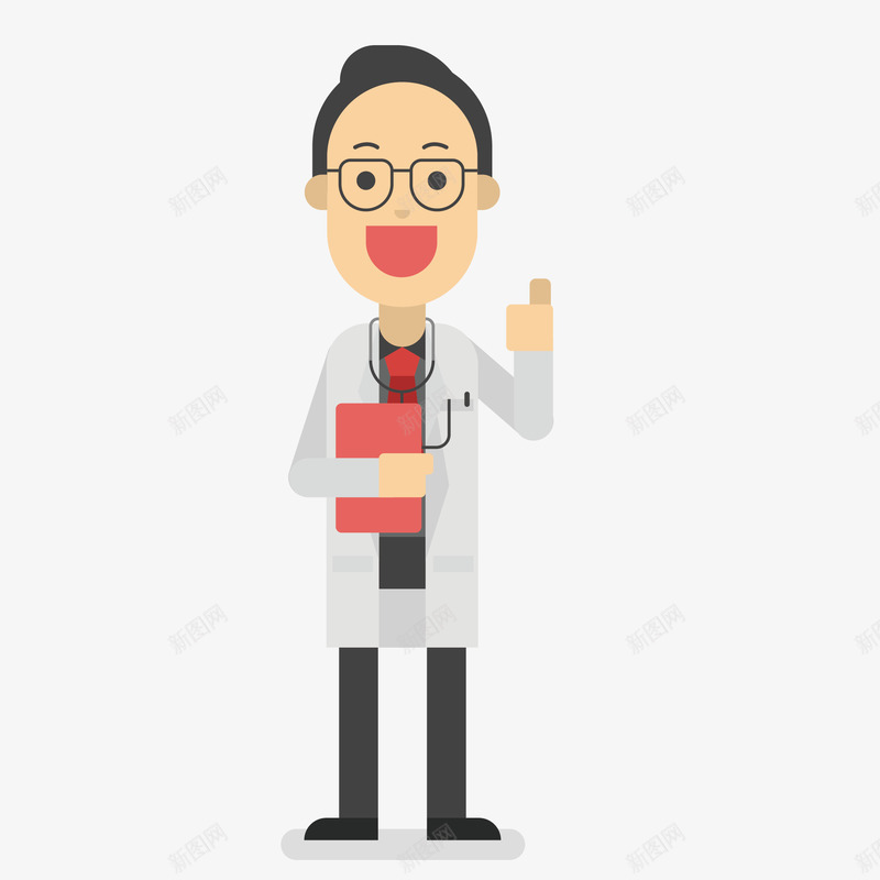 戴眼镜卡通院医生矢量图eps免抠素材_新图网 https://ixintu.com 人物 医生 医疗 卡通 小清新 形象设计 戴眼镜 男性 简约 矢量图
