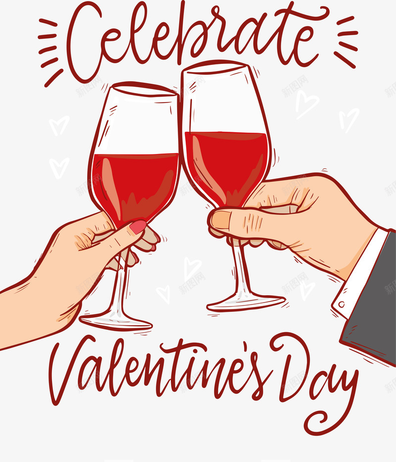 手绘情人节约会酒杯png免抠素材_新图网 https://ixintu.com Cheers LOVE cheers 婚庆 情人节 浪漫 爱情 碰杯 约会 约会吃饭