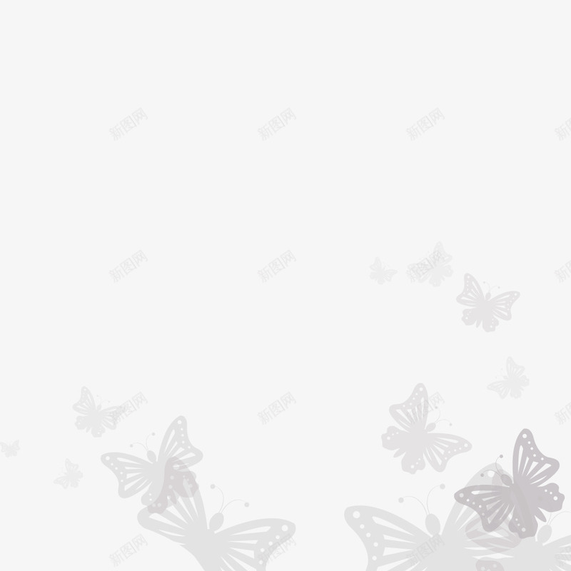 浅灰色蝴蝶群矢量图ai免抠素材_新图网 https://ixintu.com 一群 浅灰色 蝴蝶 矢量图