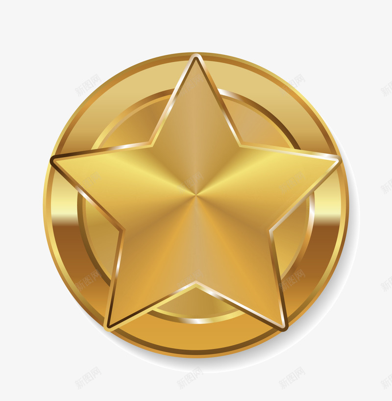 金色星星徽章png免抠素材_新图网 https://ixintu.com 光晕 唯美徽章 大气徽章 星星徽章 金色徽章 金色星星