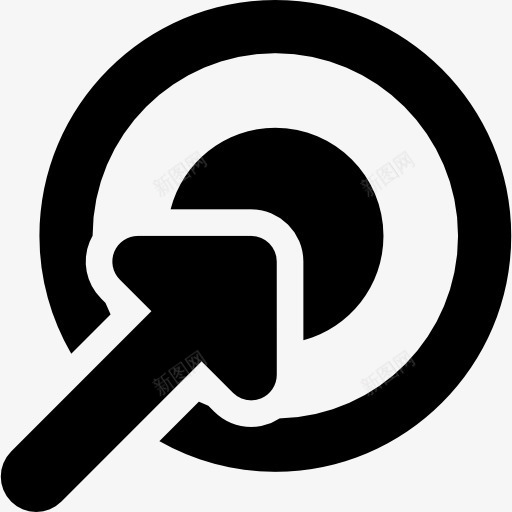 靶心和箭图标png_新图网 https://ixintu.com 中心 地图和国旗 定位 指向 指针 点 瞄准准心 箭头