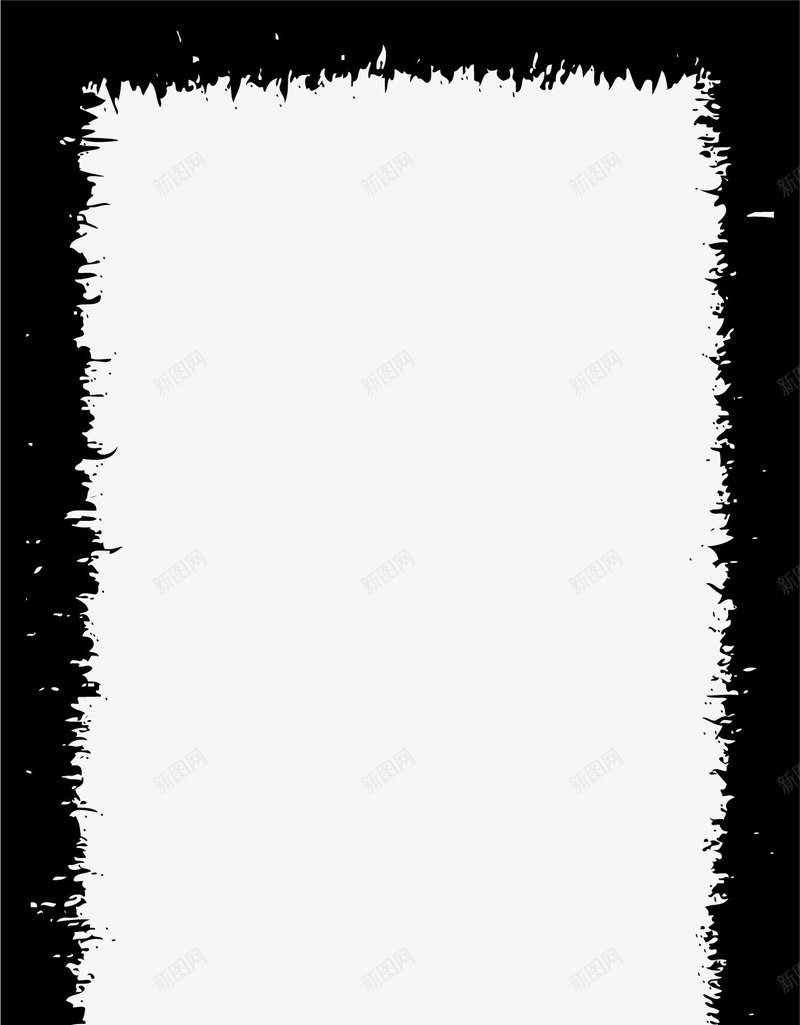 边框黑色png免抠素材_新图网 https://ixintu.com 不规则 泼墨 涂鸦 边框 黑色