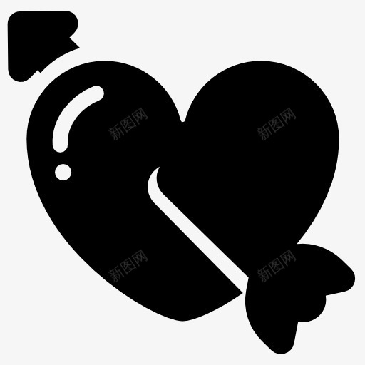 一箭穿心图标png_新图网 https://ixintu.com love 一箭穿心 图标 扁平图标 标签 约会