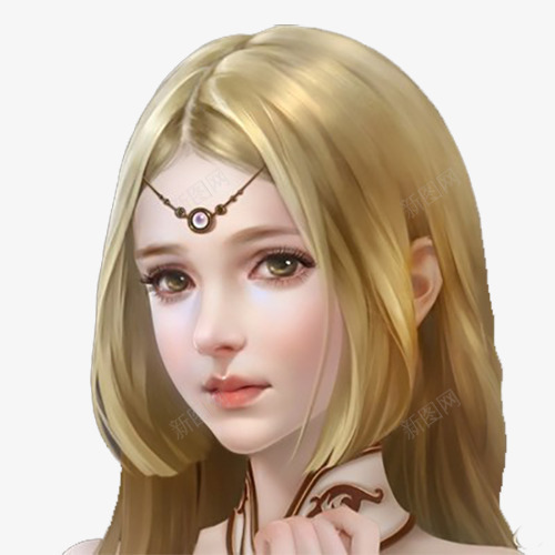 3d金发美女png免抠素材_新图网 https://ixintu.com 3d 头像 美女 金发