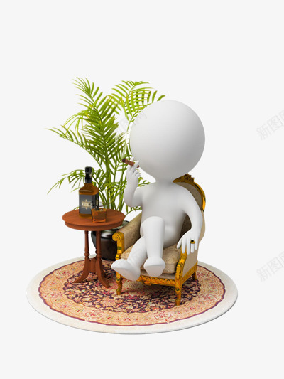 3D小人png免抠素材_新图网 https://ixintu.com 3D 服务 老板 酒店
